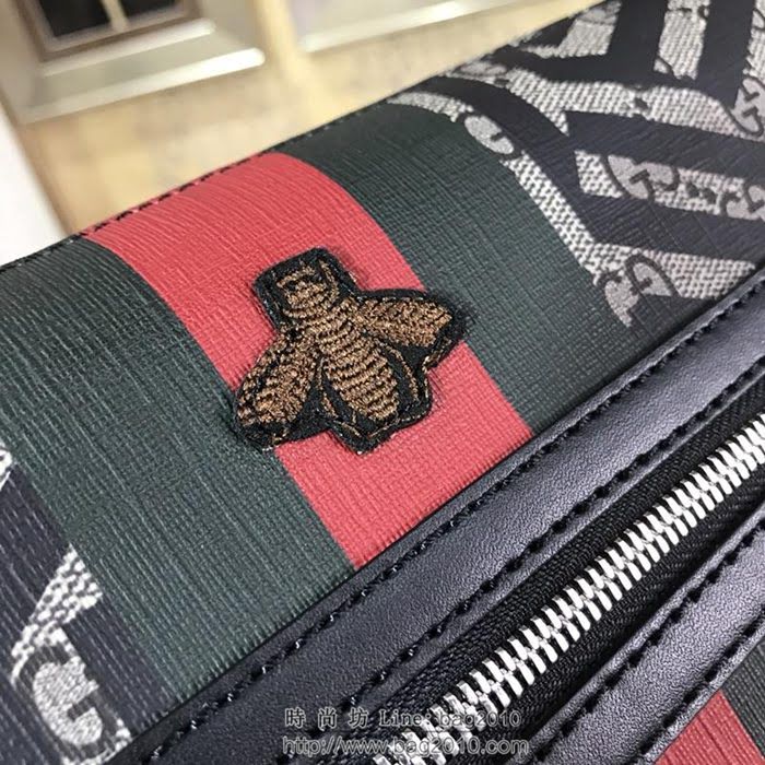 GUCCI 古馳男包 新款 406408 幾何圖 高級人造革 Gucci男士單肩斜挎包